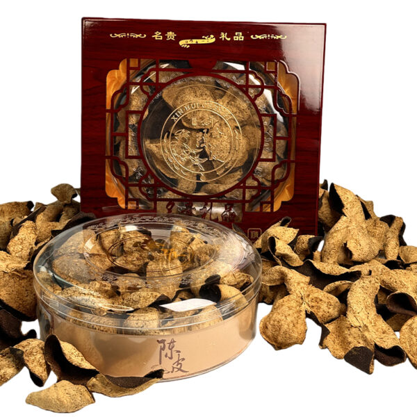 6 8-Year Authentic Xinhui Tangerine Peel | Tianma Second-Red Peel, Dry-Aged, Sun-Dried | Wooden Gift Box